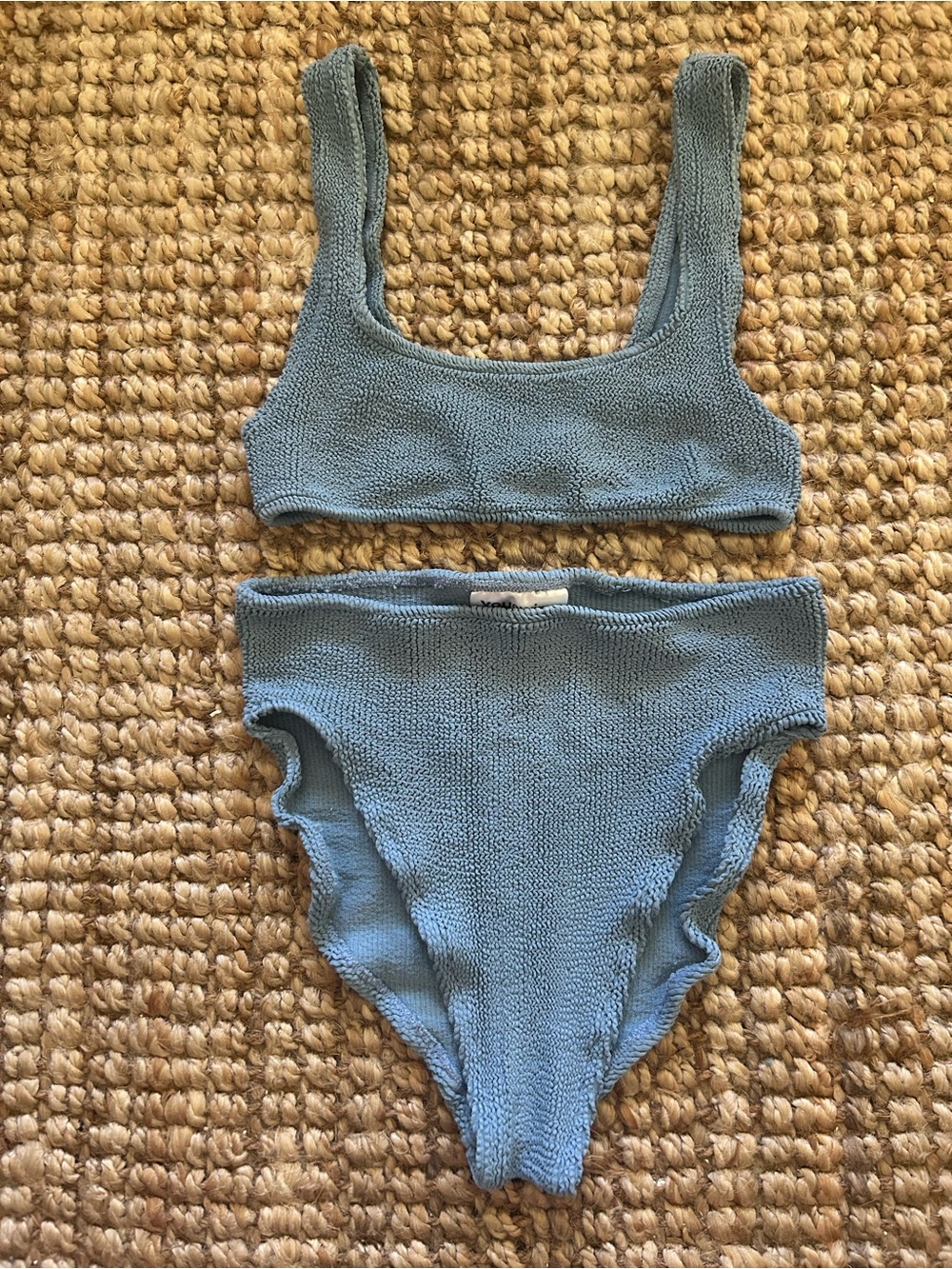 Youswim Textured Aplomb Bikini Set in Dusty Blue